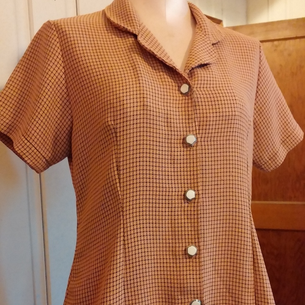 Vintage Work Top Short Sleeve Button Down Shirt